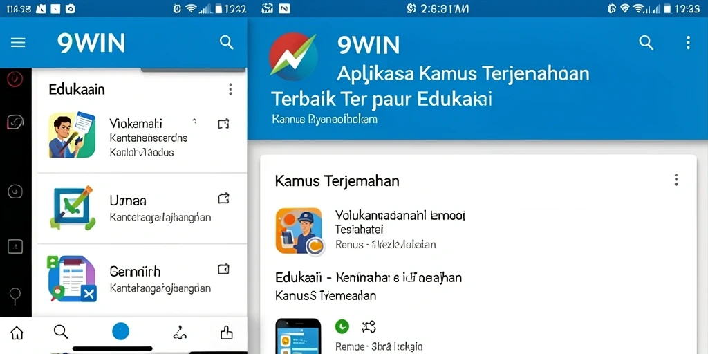 Tampilan antarmuka aplikasi 9WIN yang sederhana dan fungsional.