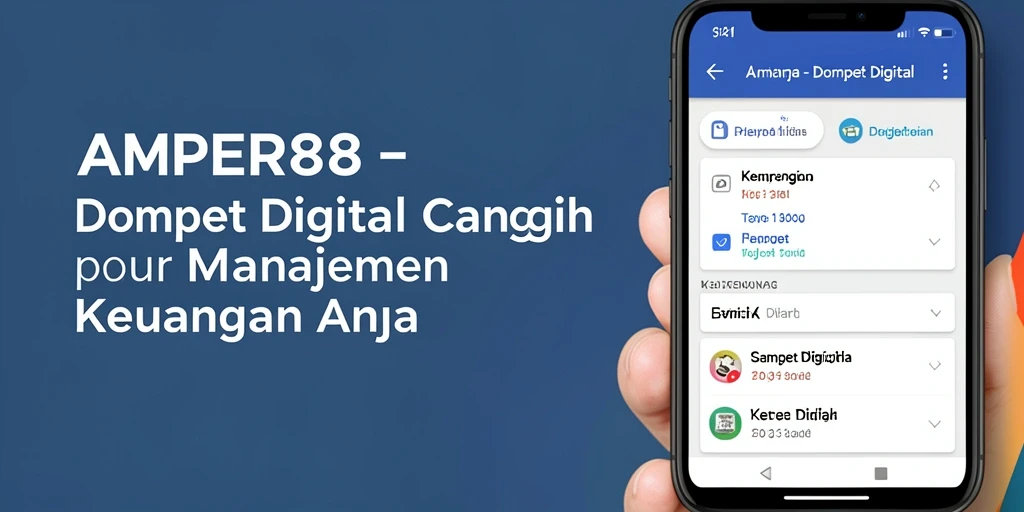 Tampilan antarmuka aplikasi Dompet Digital AMPER88 yang modern dan user-friendly.