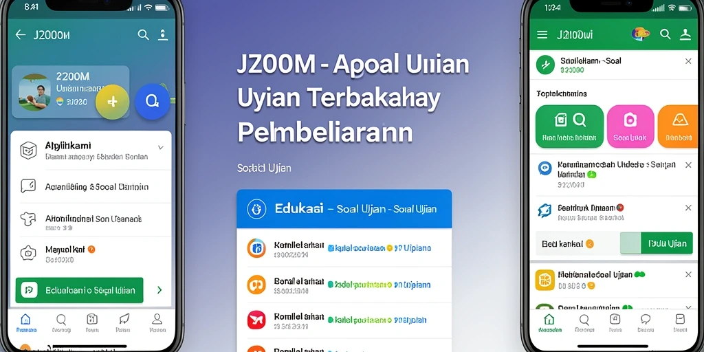 Tampilan antarmuka J200M yang intuitif untuk soal ujian.