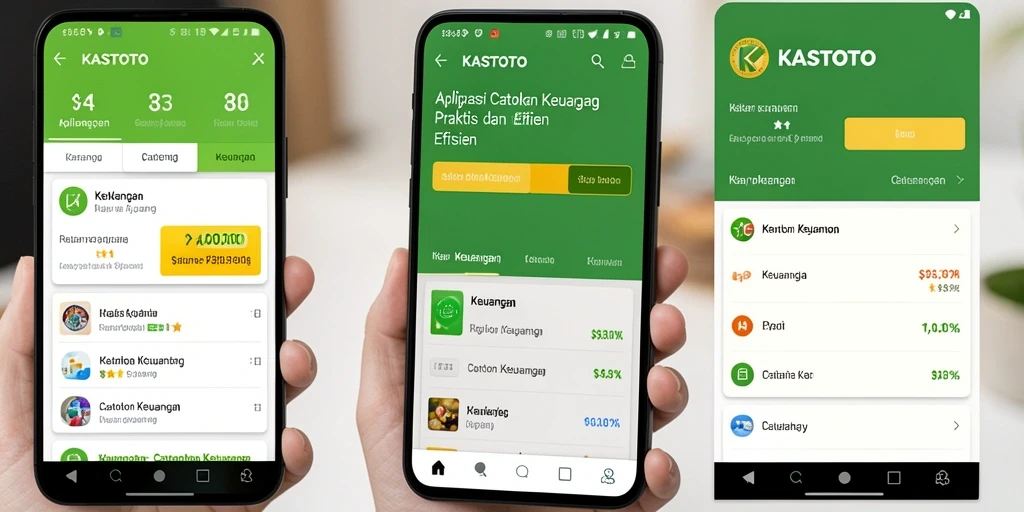 Antarmuka modern dan fungsionalitas aplikasi Catatan Keuangan KASTOTO.