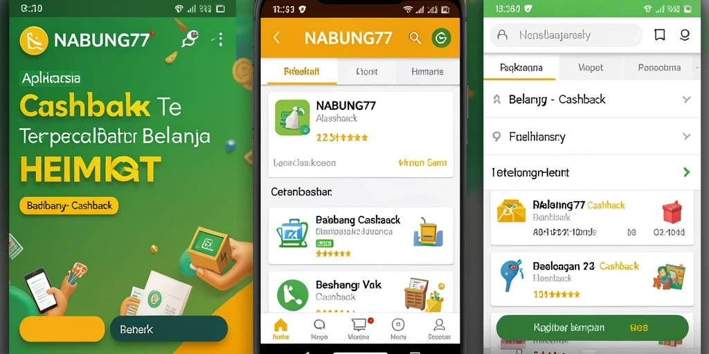 Antarmuka NABUNG77 yang menarik dengan pilihan cashback jelas.