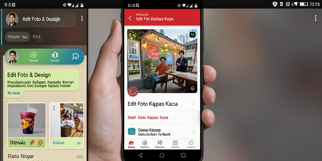 Antarmuka RPGAME dengan efek Edit Foto Kertas Kaca yang menawan.