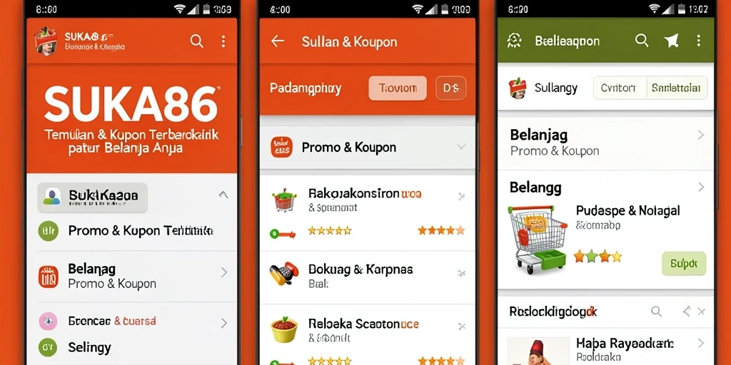 Tampilan antarmuka aplikasi SUKA86 yang memudahkan penggunaan untuk promo dan kupon.